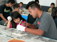 しんちょうに、ていねいに