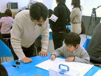 先生がかきかたをていねいに教えてくれました