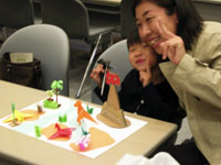 できたよ！折り紙ジオラマ！