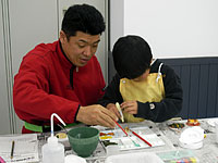 親子でがんばって「復元」をします