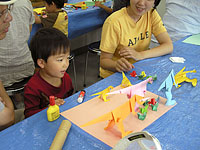 やった!折り紙ジオラマできた