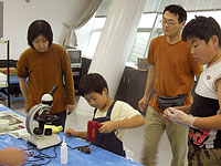 特殊なフィルムにてプレパラートを作成