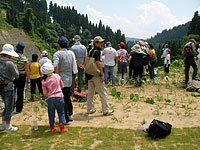 発掘調査についての説明