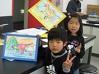 できたよ!自分でつくった恐竜パズル