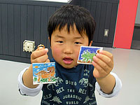 できたよ恐竜キーホルダー!カッコいい?