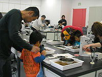 処理した石から「植物遺骸」を取り出します