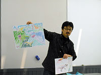 先生がじょうずだねとほめてくれました