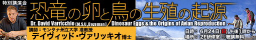 特別講演会「恐竜の卵と鳥の生殖の起源」