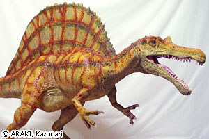 スピノサウルス模型の写真