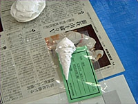 完成したビカリア(巻き貝)のレプリカ