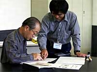 作図などについて指導をうけます