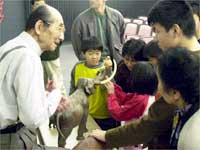 会が終わったあとお持ちいただいた模型の前で