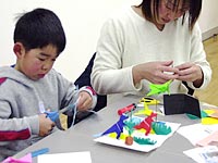 草や木のあるジオラマにおいて完成です！