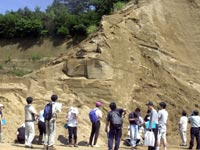地学指導者実技講座「地層の見方・調べ方－野外実習」のイメージ