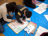 親子でちからをあわせてがんばります