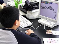 コンピュータ教室「コンピュータで恐竜をかこう」のイメージ