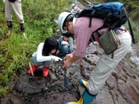 何か化石を見つけたのでしょうか