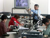 地学指導者実技講座「室内実習：授業で使える地学教材作成」のイメージ