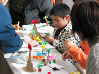 折り紙のジオラマにしあげていきます