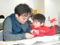 おりがみでプテラノドンができたよ。