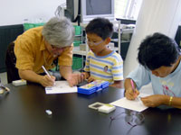 テキストに添って観察します