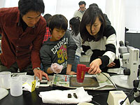 観察用のフィルムを貼り付けています。