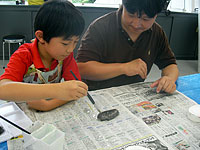 型からはずしたら、好きな色で復元をします。