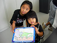 できました！わたしたちの恐竜パズルです。