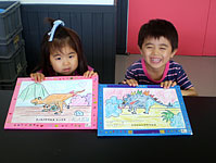 できたよ！恐竜のパズル