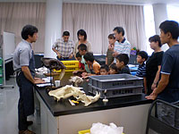 肉食獣の歯についての説明をしています