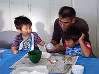 せっこうでレプリカを作ります。