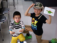 できたよ！ボクの恐竜年賀状！