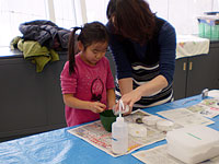 石こうをとかして、作ります。