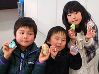 化石のかたちの消しゴム、できたよ！