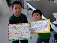 できたよ！ぼくの恐竜パズル！