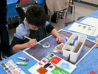 できたレプリカに色をぬります