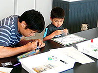 ボードに黒い線をかいていきます。