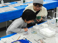 三葉虫の化石のレプリカをつくりました。