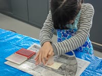 ハンコができました。おしてみましょう