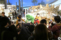 1階剣竜類の展示でのガチャピン