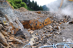 最前線の地層面のようす