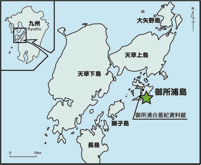 図1. 恐竜化石産出地（★印）