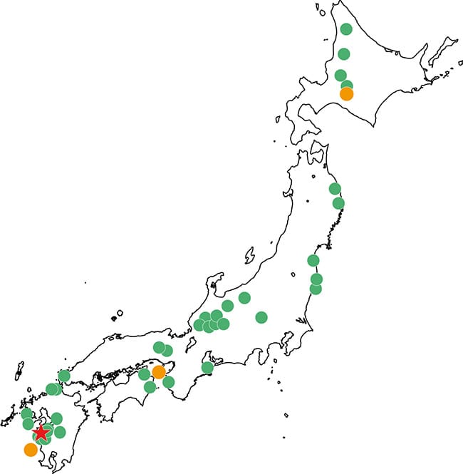 図4 日本の恐竜化石産出地