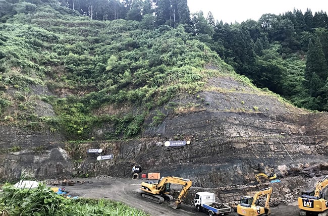 北谷恐竜化石発掘現場