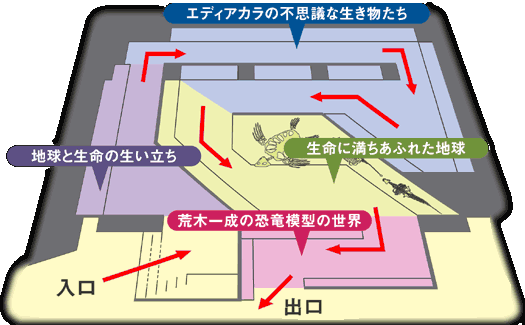 特別展示室の展示配置図