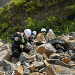 福井県勝山市での恐竜発掘