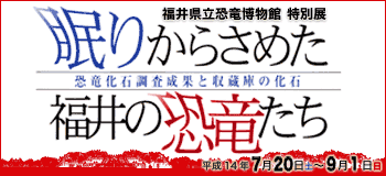 「眠りからさめた福井の恐竜たち 福井県恐竜化石調査成果と収蔵庫の化石」